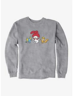 Best Sale 💯 My Melody Dancing With Flat And Risu Sweatshirt 😉 -Cheap Sanrio Store 18110347 hi