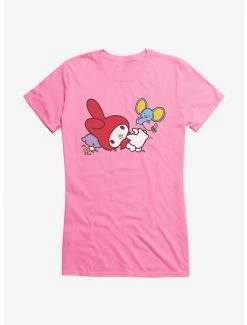Flash Sale 👍 My Melody Adventure With Flat 👧 Girls T-Shirt 💯 -Cheap Sanrio Store 18111394 hi