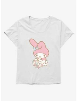 Budget 🤩 My Melody Picking Flowers 👧 Girls T-Shirt Plus Size ⌛ -Cheap Sanrio Store 18111847 hi