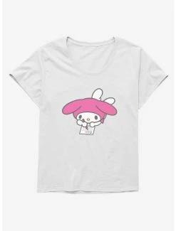 Cheap 🛒 My Melody Writing 👧 Girls T-Shirt Plus Size ❤️ -Cheap Sanrio Store 18111991 hi