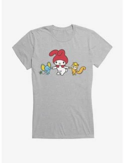 Best Pirce ❤️ My Melody Dancing With Flat And Risu 👧 Girls T-Shirt 🎉 -Cheap Sanrio Store 18112169 hi