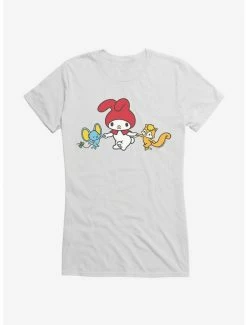 Best Pirce ❤️ My Melody Dancing With Flat And Risu 👧 Girls T-Shirt 🎉 -Cheap Sanrio Store 18112183 hi