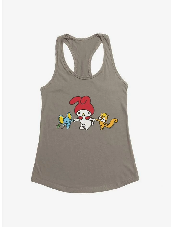 Wholesale ⭐ My Melody Dancing With Flat And Risu 👧 Girls Tank ⭐ 3 Wholesale ⭐ My Melody Dancing With Flat And Risu 👧 Girls Tank ⭐
