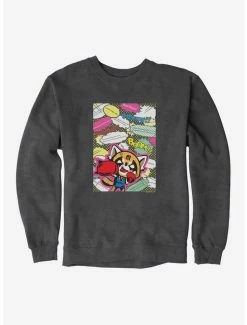 Buy ❤️ Aggretsuko Fighting Words Sweatshirt 😉 -Cheap Sanrio Store 18122561 hi