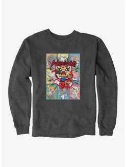 Flash Sale ✨ Aggretsuko Screaming Panels Sweatshirt 💯 -Cheap Sanrio Store 18122666 hi