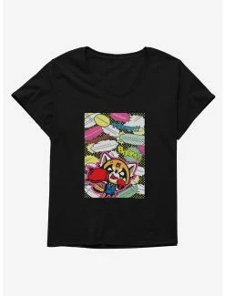 Deals 🤩 Aggretsuko Fighting Words 👧 Girls T-Shirt Plus Size 🥰 -Cheap Sanrio Store 18123118 hi