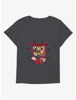 Coupon 🔥 Aggretsuko Screaming Lyrics 👧 Girls T-Shirt Plus Size 😀 -Cheap Sanrio Store 18123199 hi