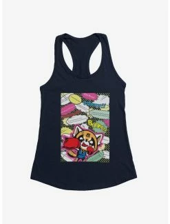 Brand new ⌛ Aggretsuko Fighting Words 👧 Girls Tank 🌟 -Cheap Sanrio Store 18123879 hi