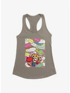 Brand new ⌛ Aggretsuko Fighting Words 👧 Girls Tank 🌟 -Cheap Sanrio Store 18123893 hi