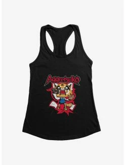Flash Sale 🛒 Aggretsuko Screaming Lyrics 👧 Girls Tank ⌛ -Cheap Sanrio Store 18123956 hi