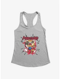Flash Sale 🛒 Aggretsuko Screaming Lyrics 👧 Girls Tank ⌛ -Cheap Sanrio Store 18123963 hi