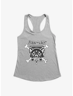 Deals ⌛ Aggretsuko Metal Crossbones 👧 Girls Tank ❤️ -Cheap Sanrio Store 18137177 hi