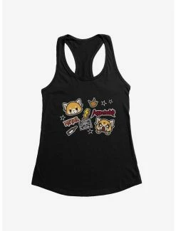 Deals 💯 Aggretsuko Metal Gig Stickers 👧 Girls Tank 🥰 -Cheap Sanrio Store 18137268 hi