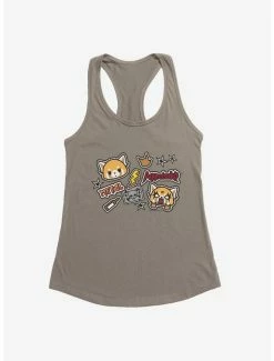 Deals 💯 Aggretsuko Metal Gig Stickers 👧 Girls Tank 🥰 -Cheap Sanrio Store 18137303 hi