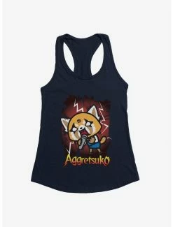 Best Pirce 😍 Aggretsuko Metal Rockin' Out 👧 Girls Tank 🎉 -Cheap Sanrio Store 18137779 hi