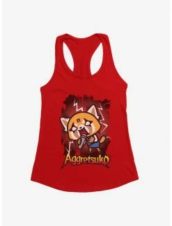 Best Pirce 😍 Aggretsuko Metal Rockin' Out 👧 Girls Tank 🎉 -Cheap Sanrio Store 18137786 hi