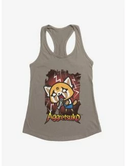 Best Pirce 😍 Aggretsuko Metal Rockin' Out 👧 Girls Tank 🎉 -Cheap Sanrio Store 18137793 hi