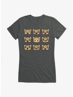 Budget ⌛ Aggretsuko Metal Emotions 👧 Girls T-Shirt 🔥 -Cheap Sanrio Store 18137972 hi