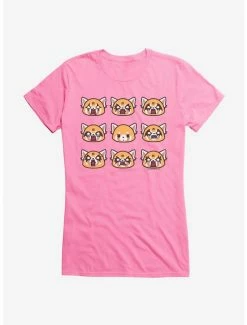 Budget ⌛ Aggretsuko Metal Emotions 👧 Girls T-Shirt 🔥 -Cheap Sanrio Store 18137979 hi