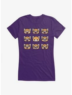 Budget ⌛ Aggretsuko Metal Emotions 👧 Girls T-Shirt 🔥 -Cheap Sanrio Store 18138000 hi