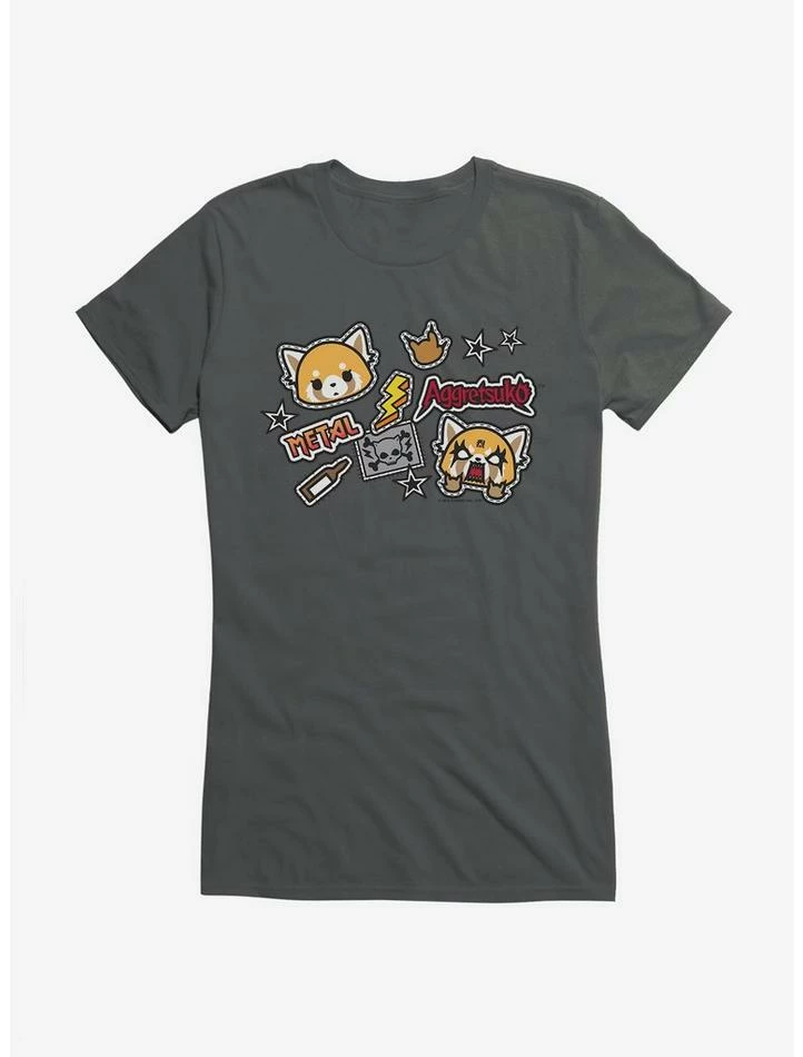 Flash Sale ๐ Aggretsuko Metal Gig Stickers ๐ง Girls T-Shirt ๐งจ 5 Flash Sale ๐ Aggretsuko Metal Gig Stickers ๐ง Girls T-Shirt ๐งจ - Image 3