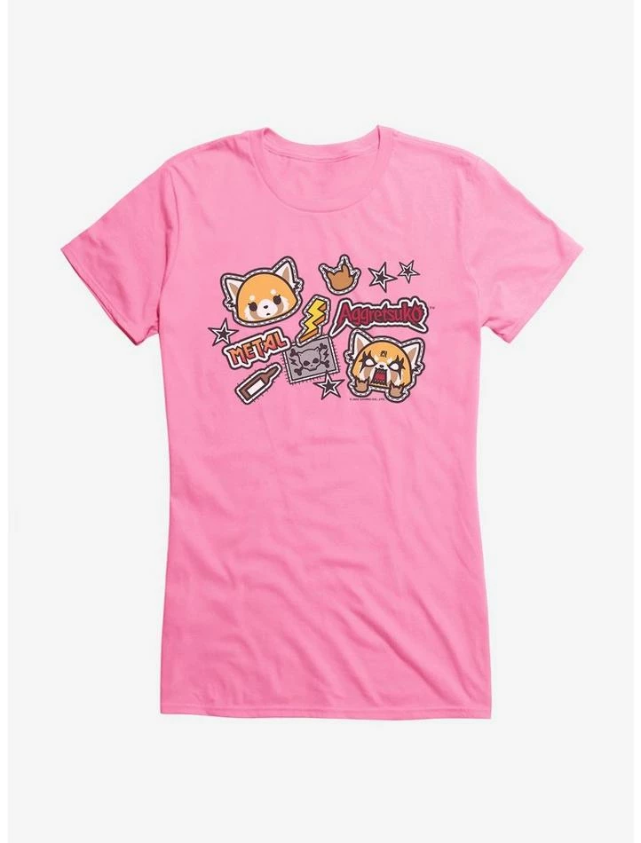 Flash Sale ๐ Aggretsuko Metal Gig Stickers ๐ง Girls T-Shirt ๐งจ 6 Flash Sale ๐ Aggretsuko Metal Gig Stickers ๐ง Girls T-Shirt ๐งจ - Image 4