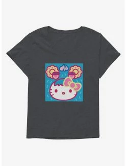 Best deal 🎉 Hello Kitty Sweet Kaiju Blueberry 👧 Girls T-Shirt Plus Size ✨ -Cheap Sanrio Store 18138672 hi
