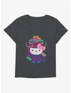 Outlet 😍 Hello Kitty Sweet Kaiju Claws 👧 Girls T-Shirt Plus Size 🛒 -Cheap Sanrio Store 18139144 hi