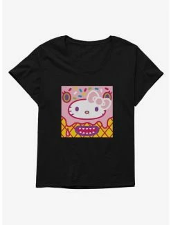 Promo ⌛ Hello Kitty Sweet Kaiju Cone 👧 Girls T-Shirt Plus Size 🥰 -Cheap Sanrio Store 18139171 hi