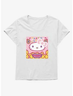 Promo ⌛ Hello Kitty Sweet Kaiju Cone 👧 Girls T-Shirt Plus Size 🥰 -Cheap Sanrio Store 18139198 hi