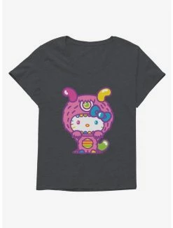 Outlet 🧨 Hello Kitty Sweet Kaiju Fuzzy 👧 Girls T-Shirt Plus Size 😉 -Cheap Sanrio Store 18139360 hi