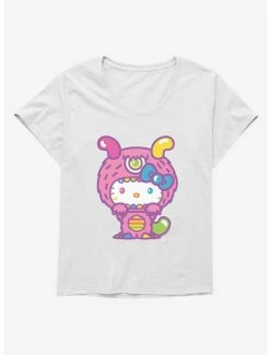 Outlet 🧨 Hello Kitty Sweet Kaiju Fuzzy 👧 Girls T-Shirt Plus Size 😉 -Cheap Sanrio Store 18139378 hi