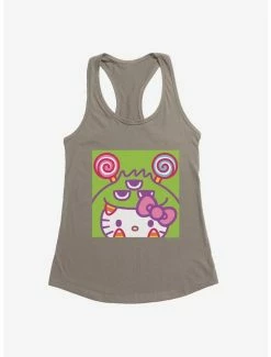 Best Pirce 🥰 Hello Kitty Sweet Kaiju 🍬 Candy Corn 👧 Girls Tank 🌟