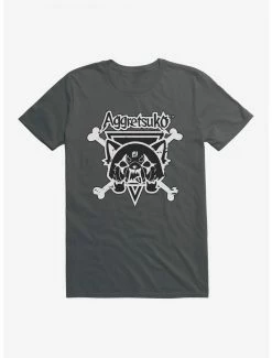 Best deal ⭐ Aggretsuko Metal Crossbones T-Shirt 🔥 -Cheap Sanrio Store 18146475 hi
