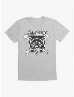 Best deal ⭐ Aggretsuko Metal Crossbones T-Shirt 🔥 -Cheap Sanrio Store 18146484 hi