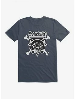 Best deal ⭐ Aggretsuko Metal Crossbones T-Shirt 🔥 -Cheap Sanrio Store 18146493 hi