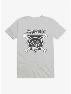Best deal ⭐ Aggretsuko Metal Crossbones T-Shirt 🔥 -Cheap Sanrio Store 18146520 hi