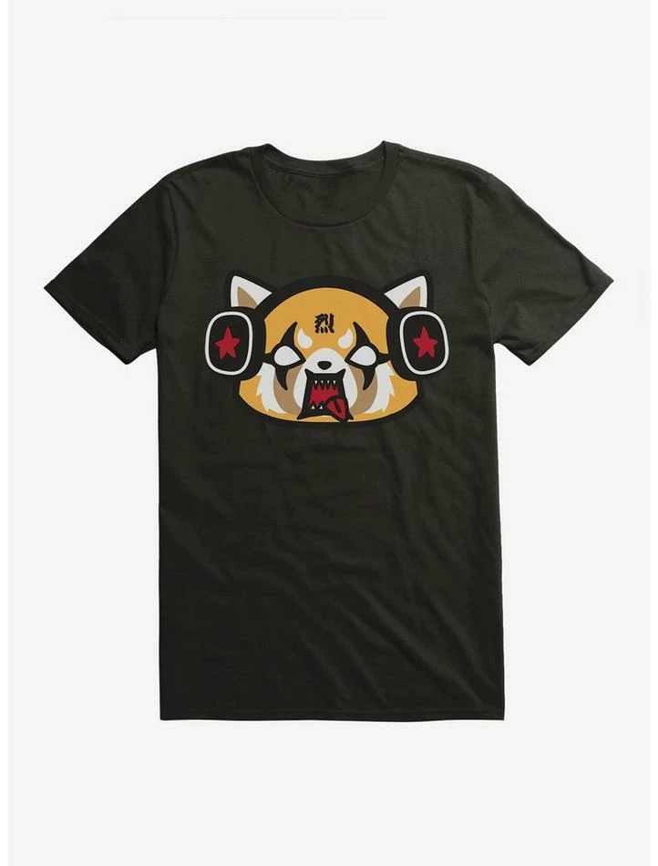 Outlet 🥰 Aggretsuko Metal Raging Headphones T-Shirt ⌛ 4 Outlet 🥰 Aggretsuko Metal Raging Headphones T-Shirt ⌛ - Image 2