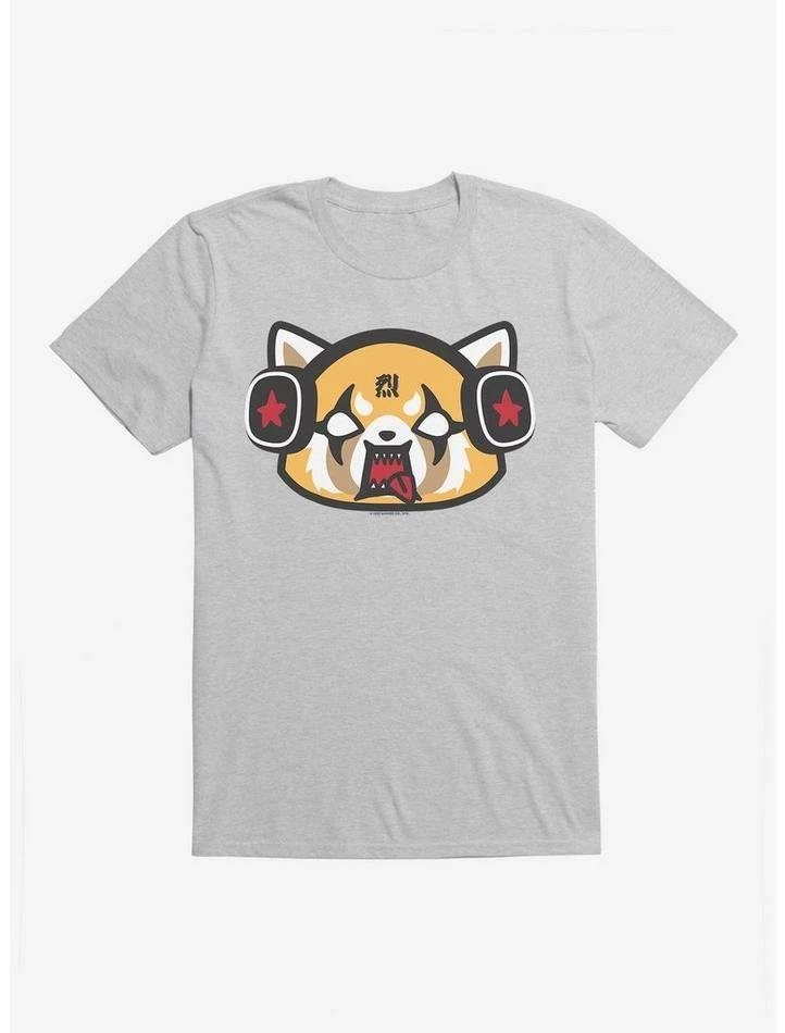 Outlet 🥰 Aggretsuko Metal Raging Headphones T-Shirt ⌛ 6 Outlet 🥰 Aggretsuko Metal Raging Headphones T-Shirt ⌛ - Image 4