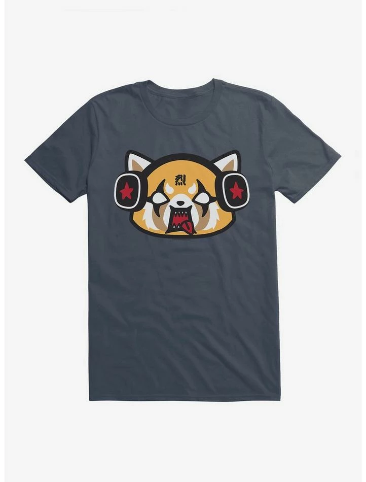 Outlet 🥰 Aggretsuko Metal Raging Headphones T-Shirt ⌛ 7 Outlet 🥰 Aggretsuko Metal Raging Headphones T-Shirt ⌛ - Image 5
