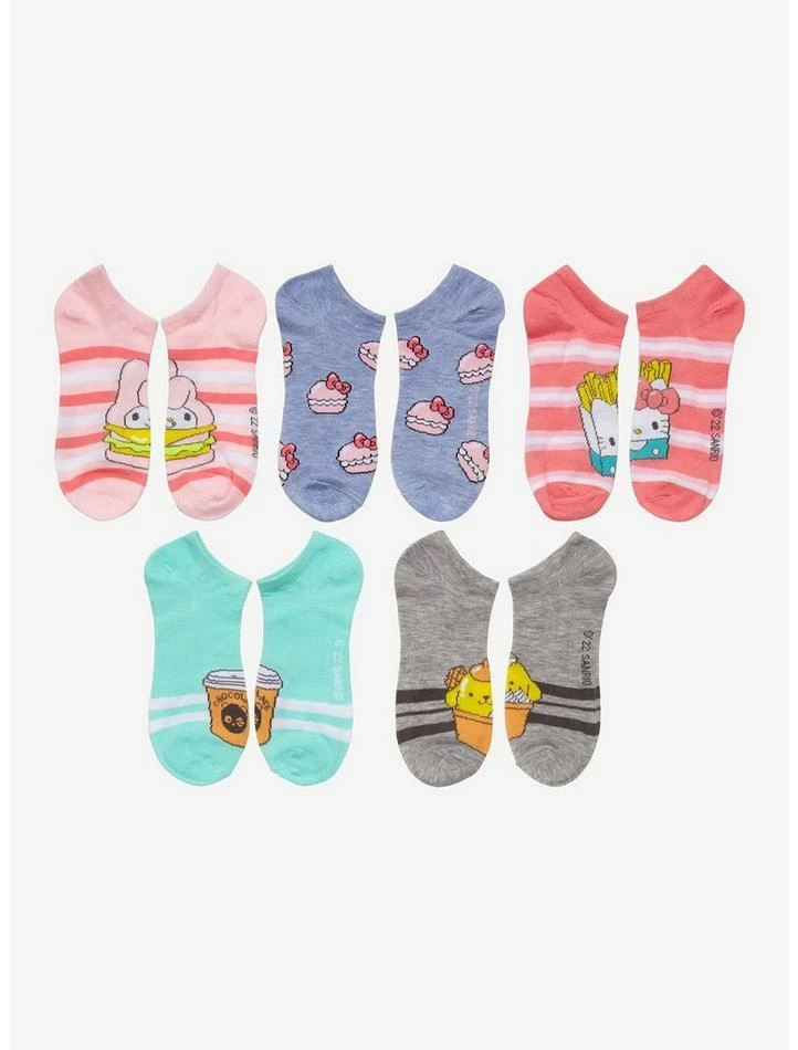 Hot Sale 🔔 Hello Kitty And Friends Dessert No-Show 🧦 Socks 5 Pair ⭐ 4 Hot Sale 🔔 Hello Kitty And Friends Dessert No-Show 🧦 Socks 5 Pair ⭐ - Image 2