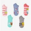 Hot Sale 🔔 Hello Kitty And Friends Dessert No-Show 🧦 Socks 5 Pair ⭐ -Cheap Sanrio Store 18152967 hi