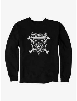 Top 10 🔥 Aggretsuko Metal Crossbones Sweatshirt ✨ -Cheap Sanrio Store 18160137 hi