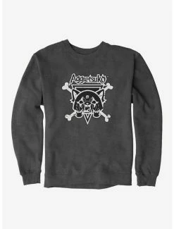 Top 10 🔥 Aggretsuko Metal Crossbones Sweatshirt ✨ -Cheap Sanrio Store 18160144 hi