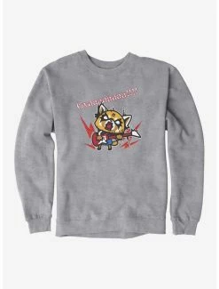 Budget 🥰 Aggretsuko Metal Guitar Rock & Roll Sweatshirt ⭐ -Cheap Sanrio Store 18160256 hi