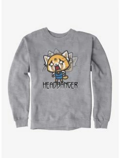 Budget ⌛ Aggretsuko Metal Headbanger Sweatshirt ⌛ -Cheap Sanrio Store 18160326 hi