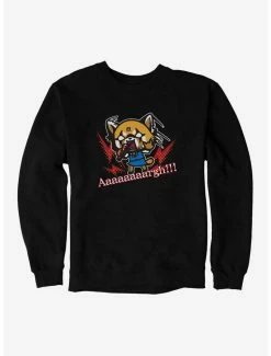 Discount ✨ Aggretsuko Metal Raging Sweatshirt 💯 -Cheap Sanrio Store 18160417 hi 1