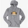 Hot Sale 😀 Aggretsuko Metal Headphones Hoodie ✔️ -Cheap Sanrio Store 18160921 hi
