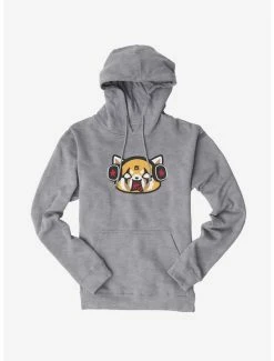 Best reviews of 🥰 Aggretsuko Metal Raging Headphones Hoodie 🎉 -Cheap Sanrio Store 18161005 hi