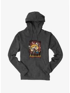 Cheap 🤩 Aggretsuko Metal Rockin' Out Hoodie 🧨 -Cheap Sanrio Store 18161124 hi